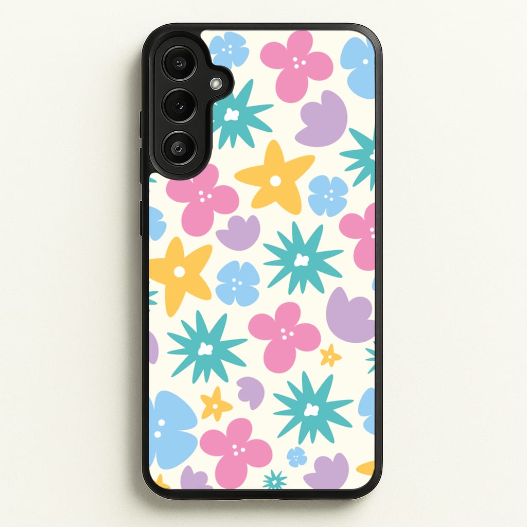 Playful Flowers - Floral Patterns - Floral Patterns Phone Case for Galaxy A34