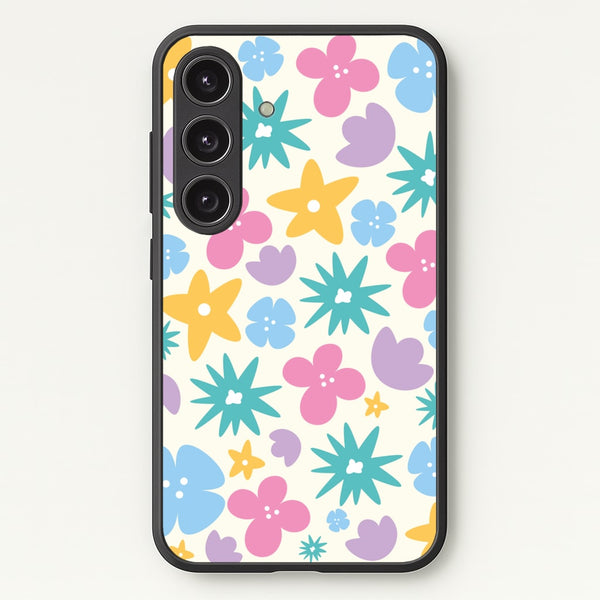 Playful Flowers - Floral Patterns - Floral Patterns Phone Case for Galaxy S24 Plus