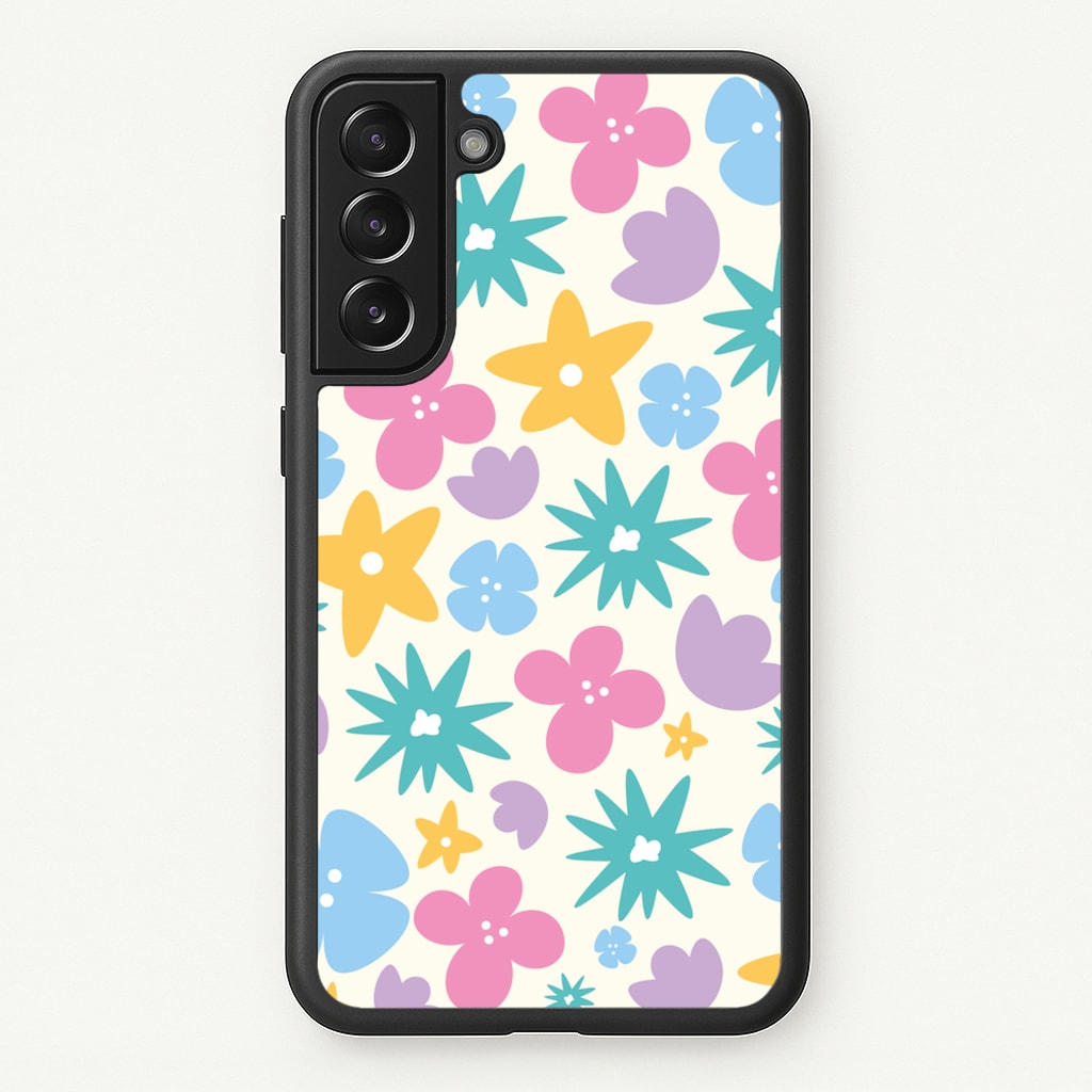 Playful Flowers - Floral Patterns - Floral Patterns Phone Case for Galaxy S22