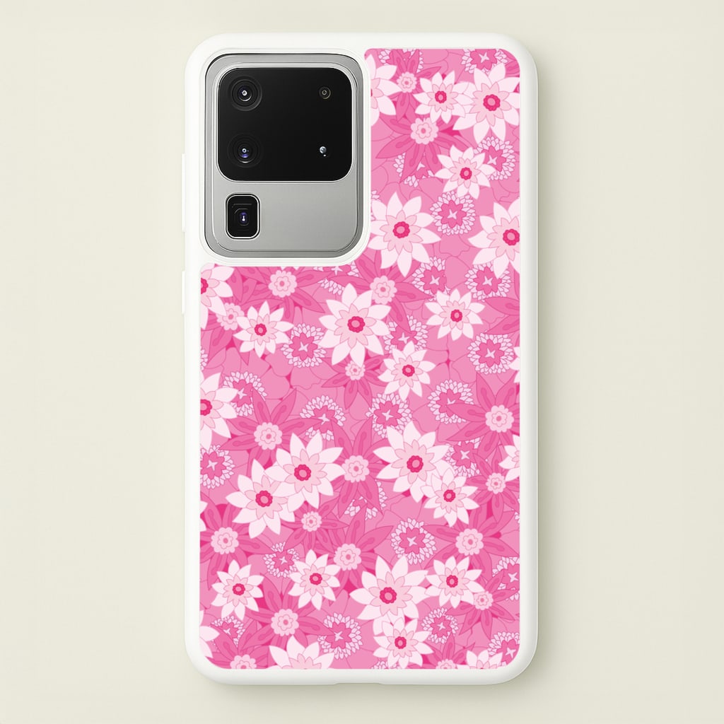 Pink Flowers - Floral Patterns - Floral Patterns Phone Case for Galaxy S20 Ultra