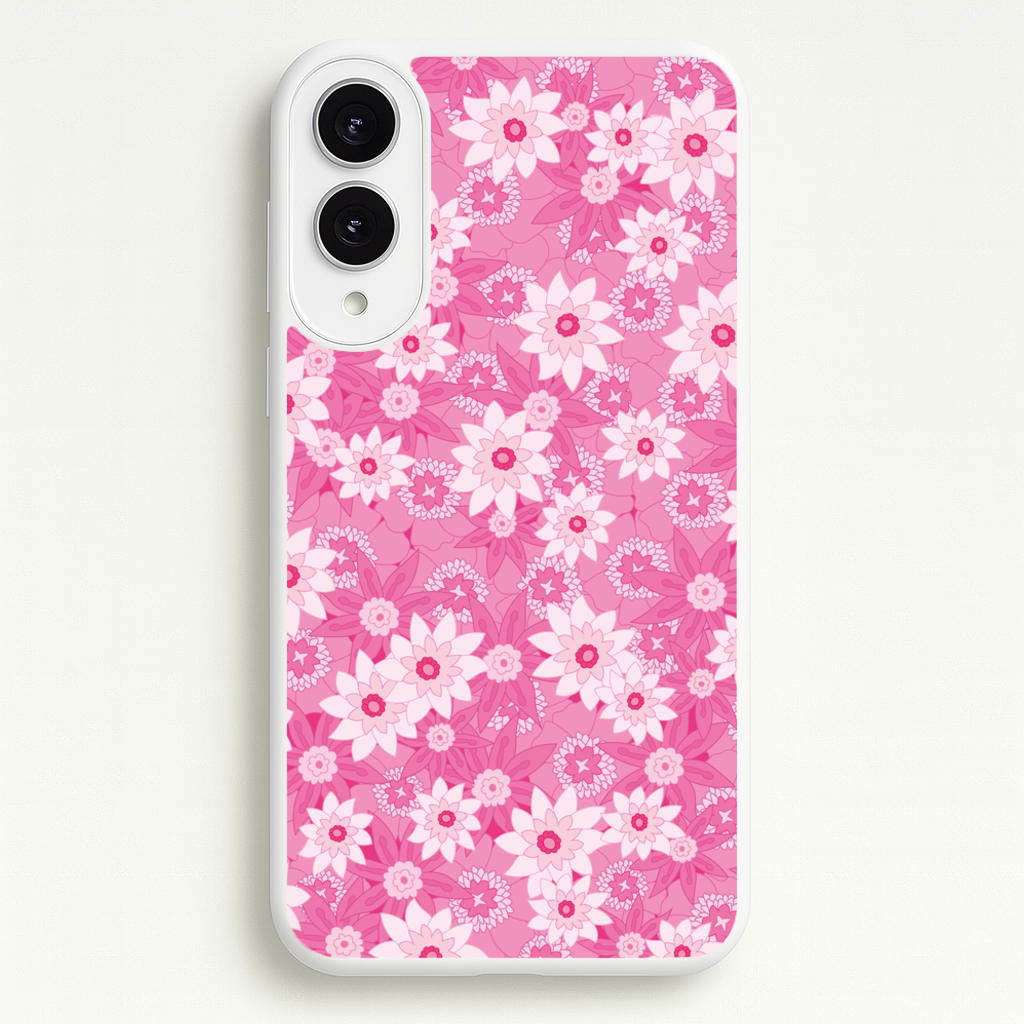 Pink Flowers - Floral Patterns - Floral Patterns Phone Case for Galaxy S25 Edge