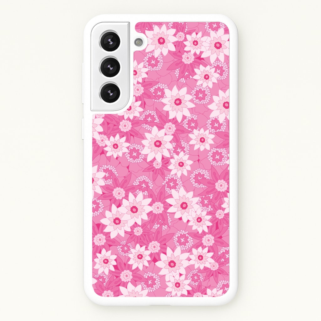 Pink Flowers - Floral Patterns - Floral Patterns Phone Case for Galaxy S21