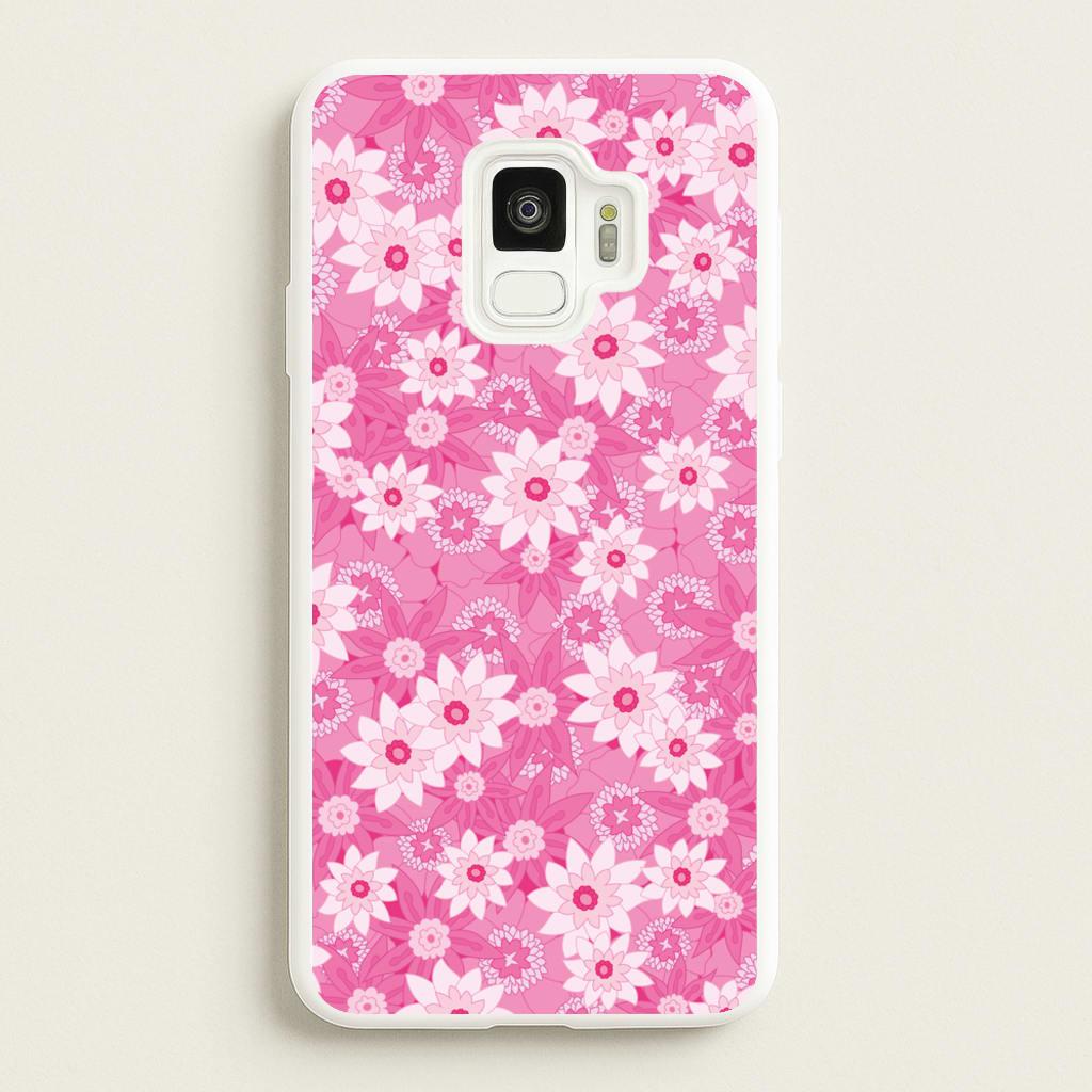 Pink Flowers - Floral Patterns - Floral Patterns Phone Case for Galaxy S9