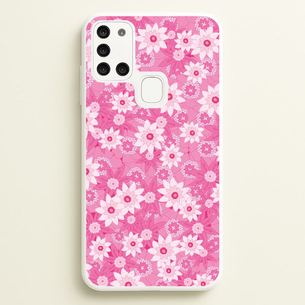 Pink Flowers - Floral Patterns - Floral Patterns Phone Case for Galaxy A21s