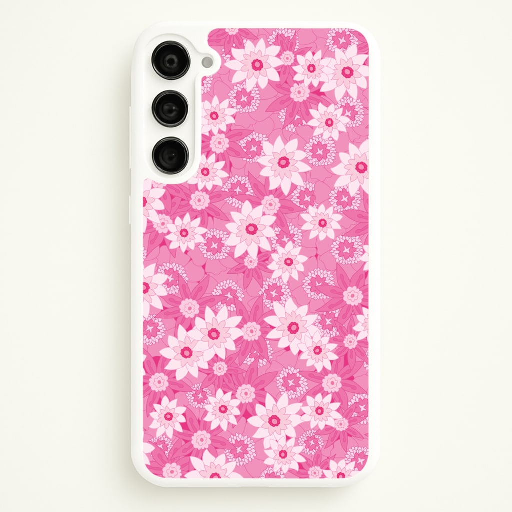 Pink Flowers - Floral Patterns - Floral Patterns Phone Case for Galaxy S23 Plus