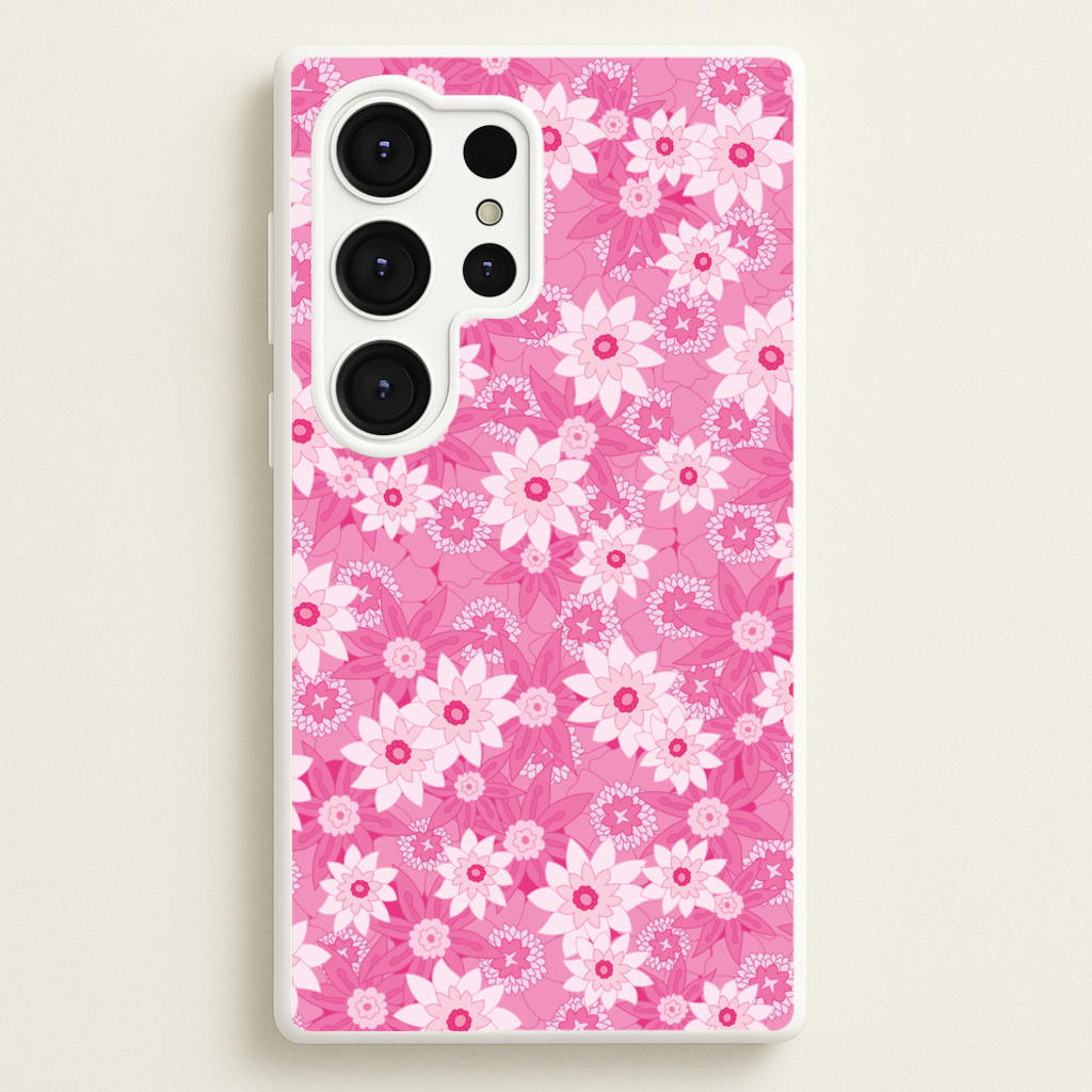 Pink Flowers - Floral Patterns - Floral Patterns Phone Case for Galaxy S25 Ultra
