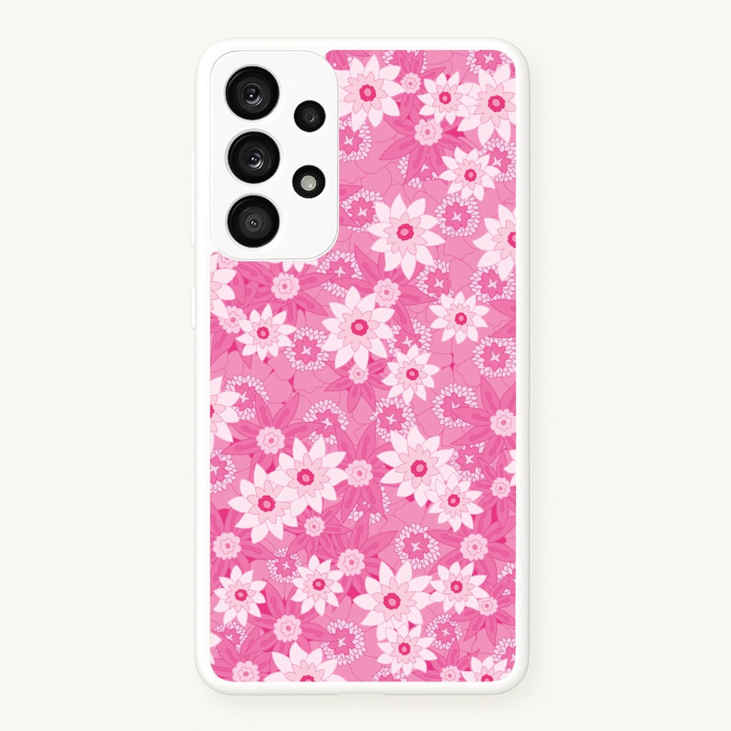 Pink Flowers - Floral Patterns - Floral Patterns Phone Case for Galaxy A53