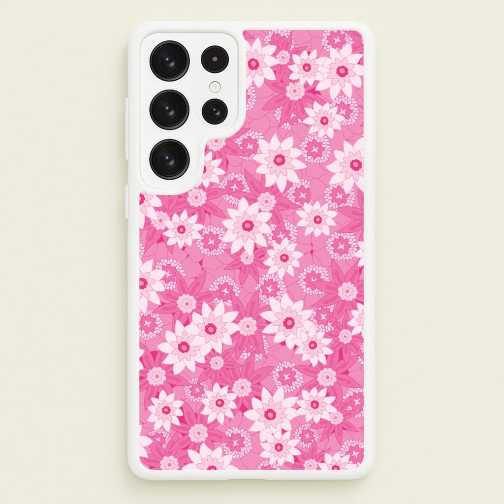 Pink Flowers - Floral Patterns - Floral Patterns Phone Case for Galaxy S22 Ultra