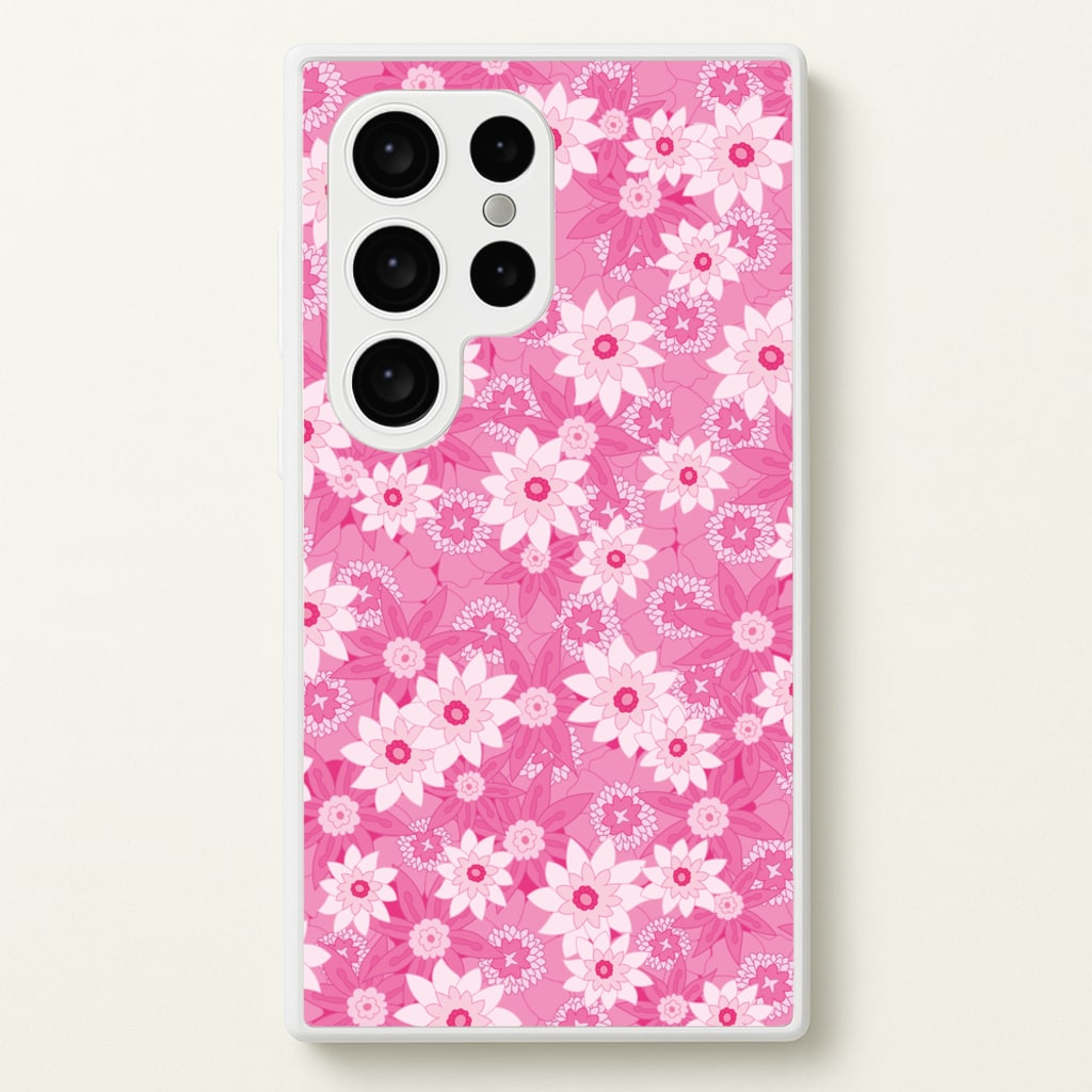 Pink Flowers - Floral Patterns - Floral Patterns Phone Case for Galaxy S24 Ultra