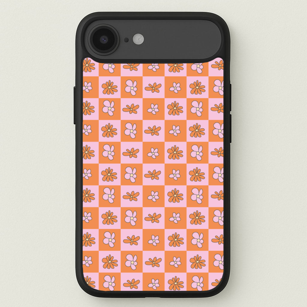 Orange And Pink Checked - Floral Patterns Phone Case for iPhone 17 Air