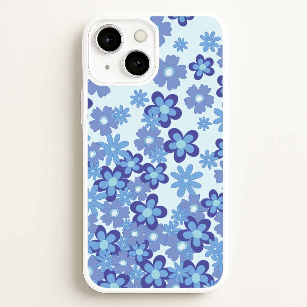 Blue Flowers - Floral Patterns - Floral Patterns Phone Case for iPhone 13 Mini