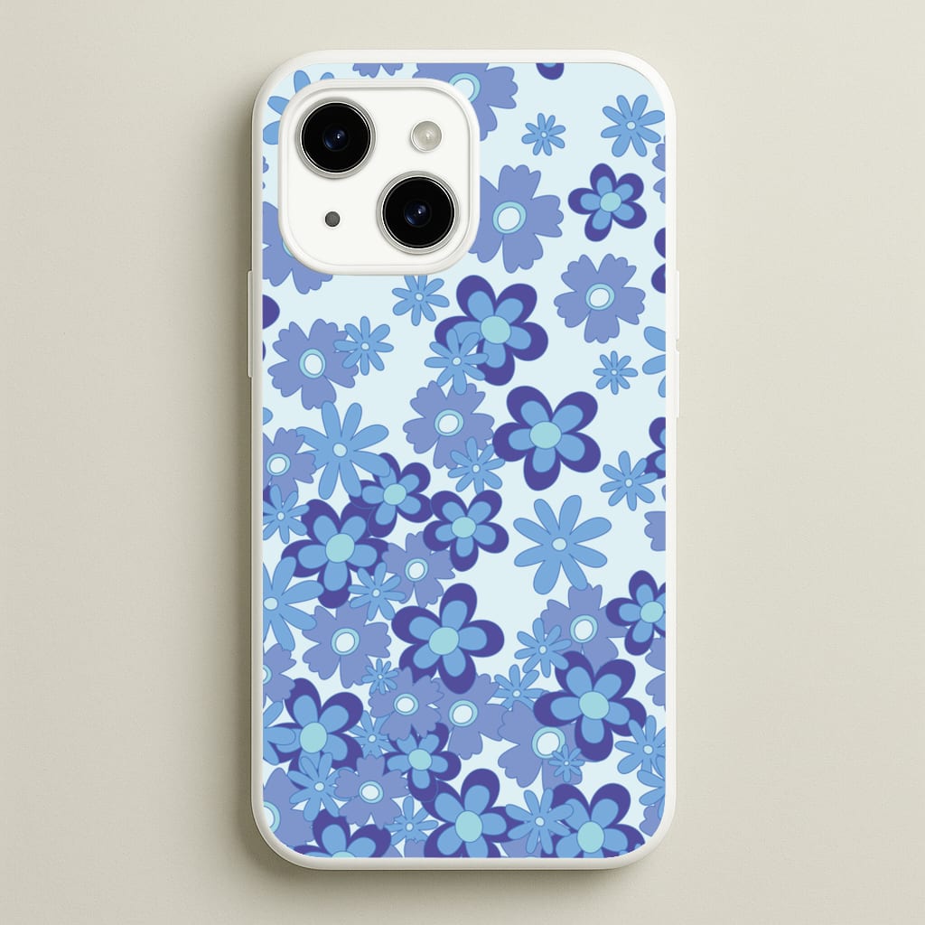 Blue Flowers - Floral Patterns - Floral Patterns Phone Case for iPhone 15