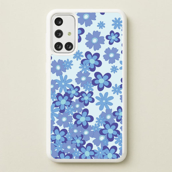 Blue Flowers - Floral Patterns - Floral Patterns Phone Case for Galaxy A71