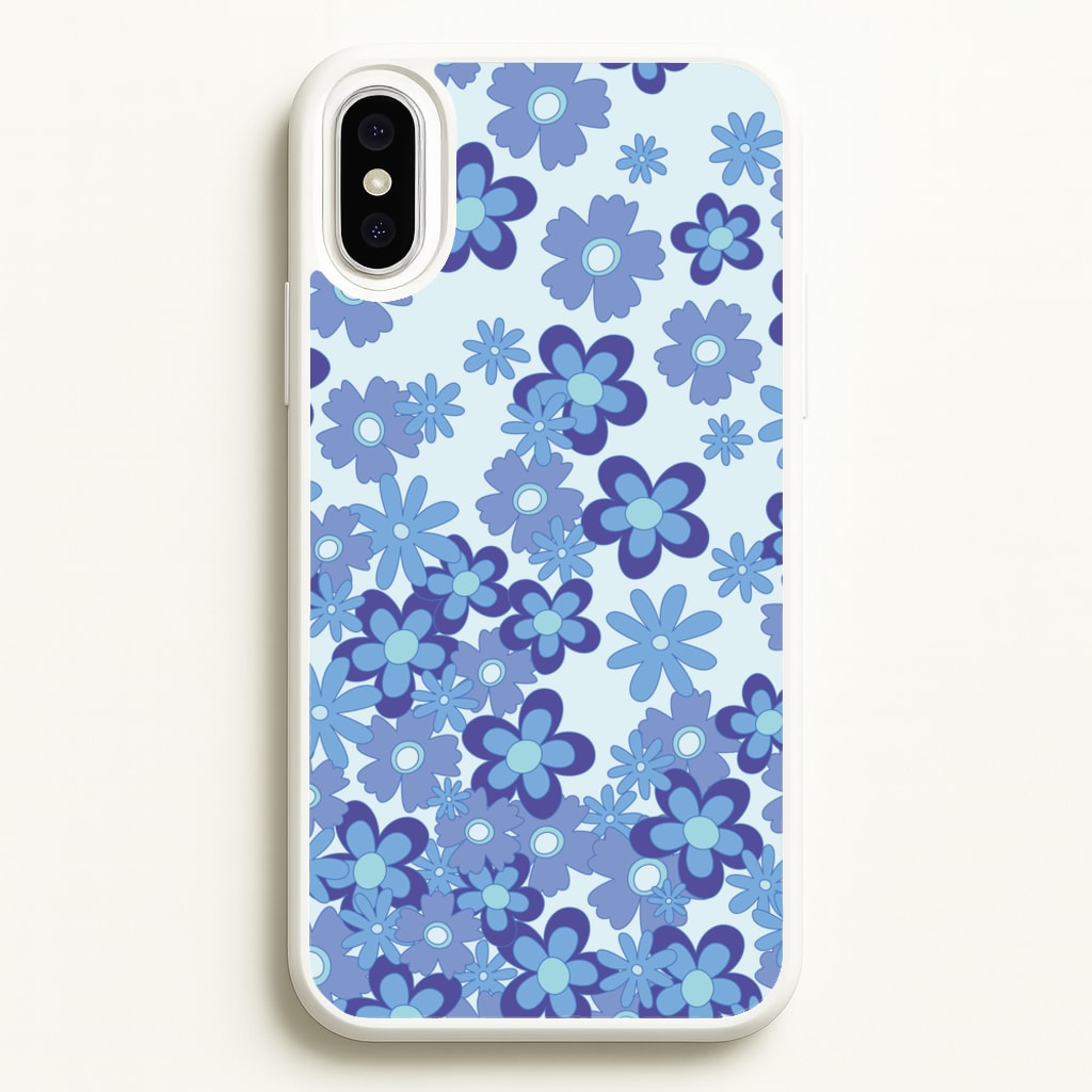 Blue Flowers - Floral Patterns - Floral Patterns Phone Case for iPhone XS Max