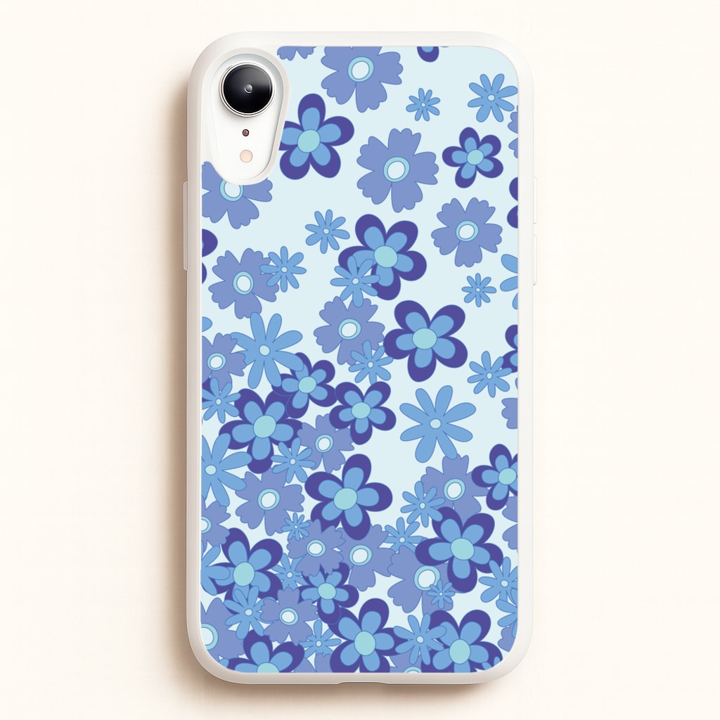 Blue Flowers - Floral Patterns - Floral Patterns Phone Case for iPhone XR