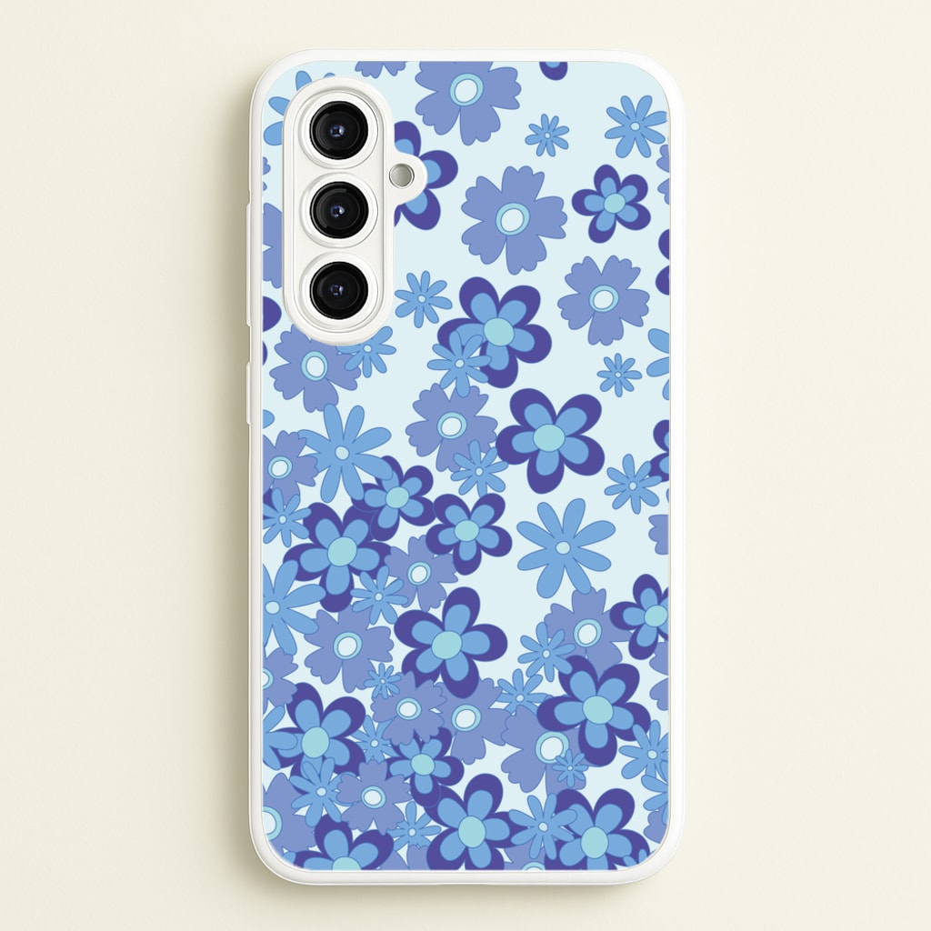 Blue Flowers - Floral Patterns - Floral Patterns Phone Case for Galaxy A16
