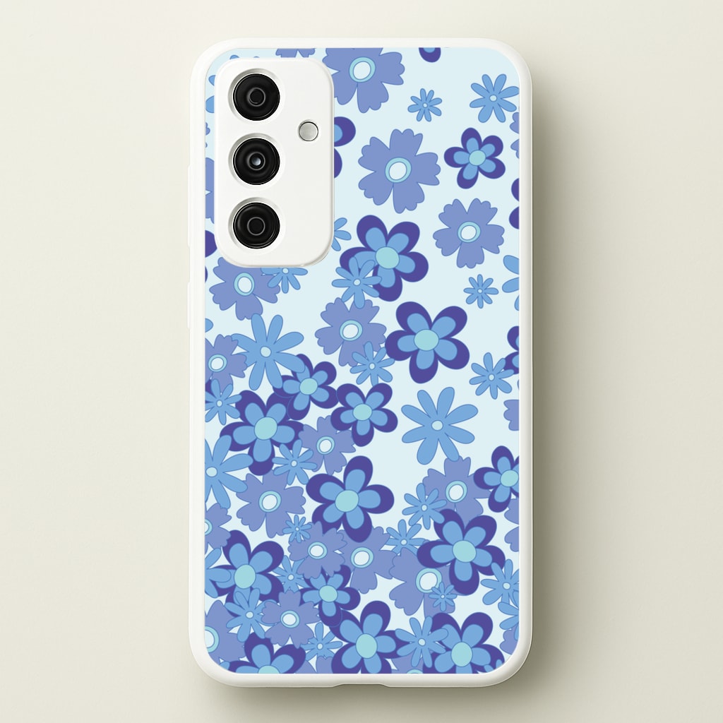 Blue Flowers - Floral Patterns - Floral Patterns Phone Case for Galaxy A35
