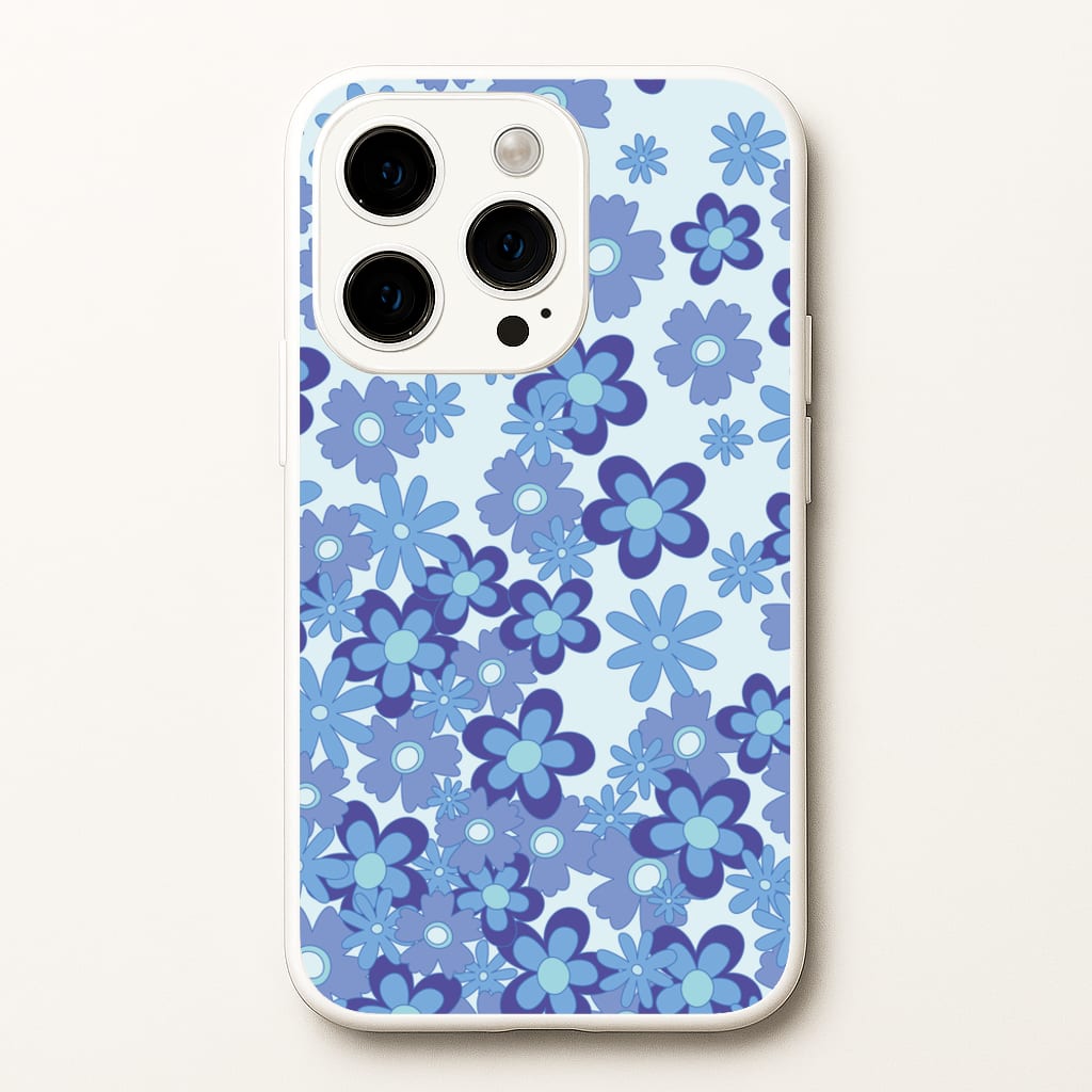 Blue Flowers - Floral Patterns - Floral Patterns Phone Case for iPhone 14 Pro Max