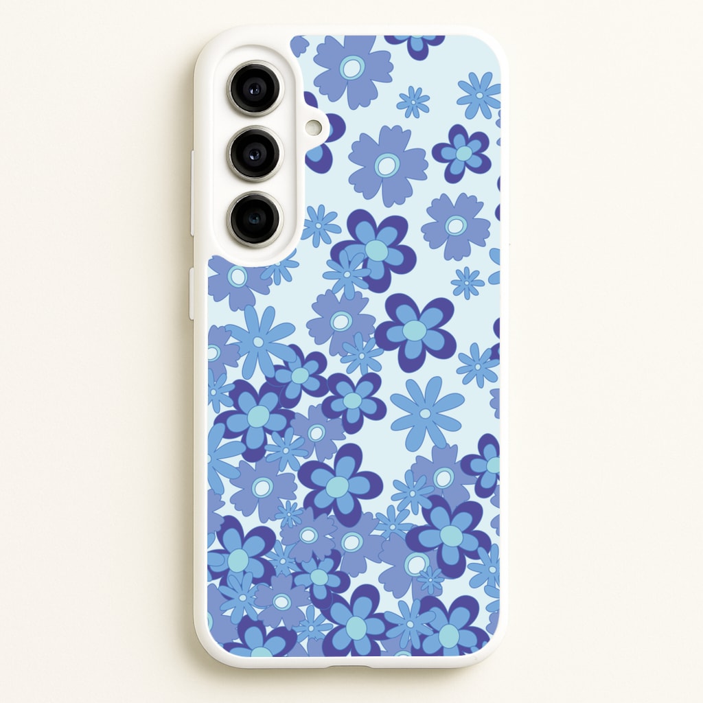 Blue Flowers - Floral Patterns - Floral Patterns Phone Case for Galaxy A56