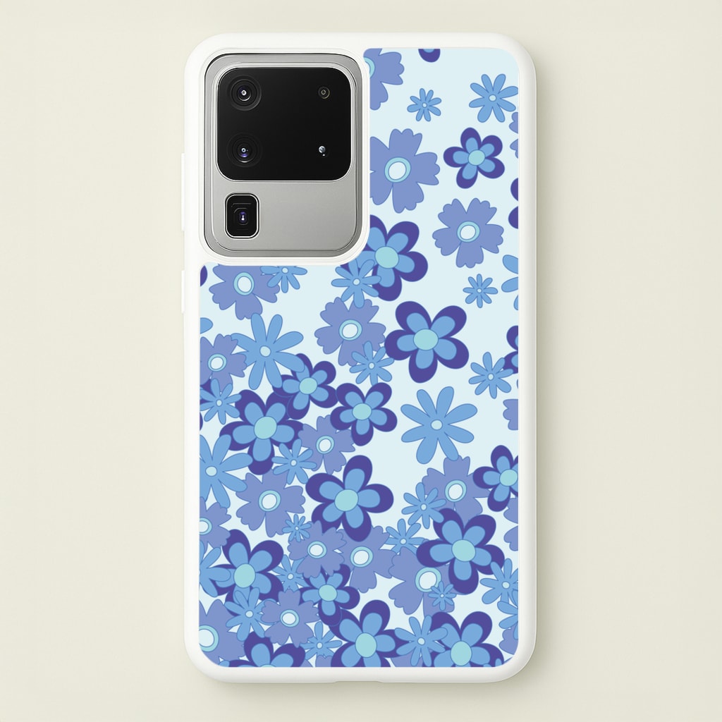 Blue Flowers - Floral Patterns - Floral Patterns Phone Case for Galaxy S20 Ultra