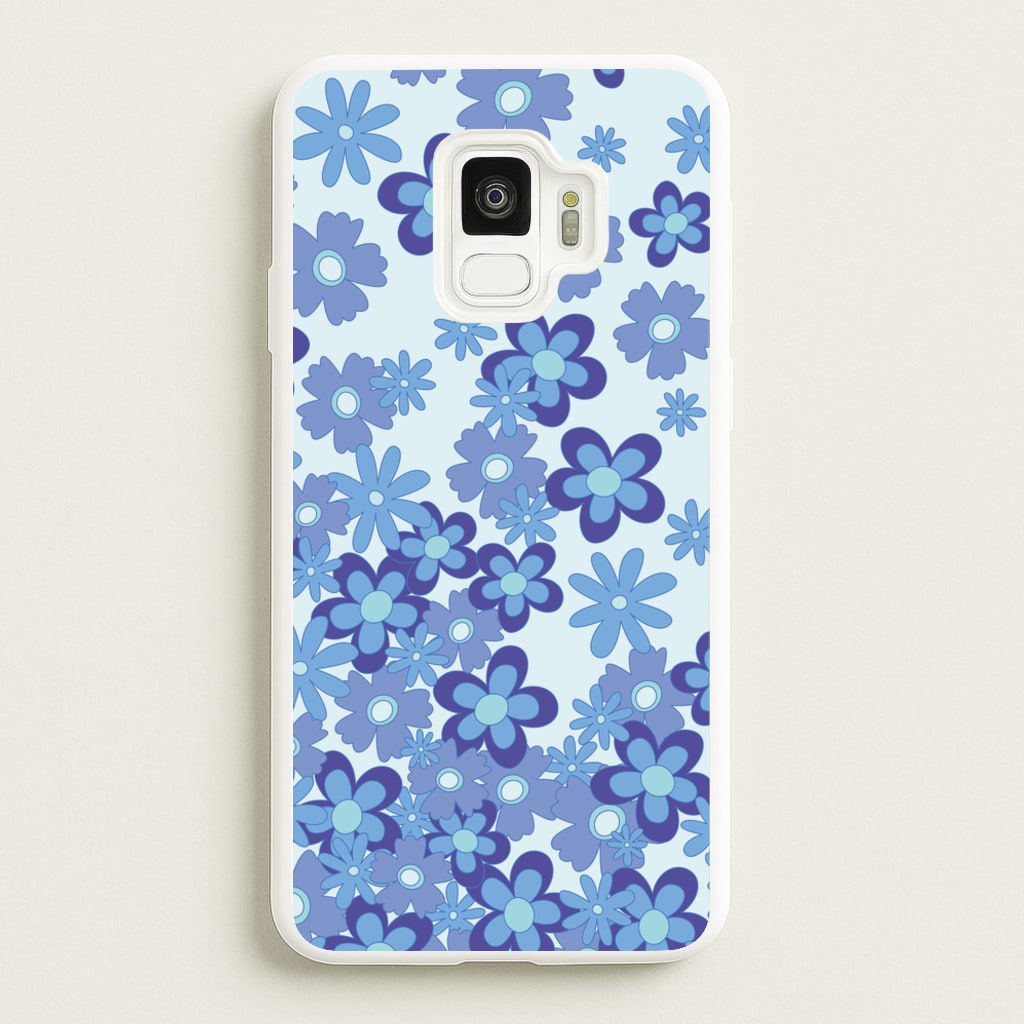 Blue Flowers - Floral Patterns - Floral Patterns Phone Case for Galaxy S9