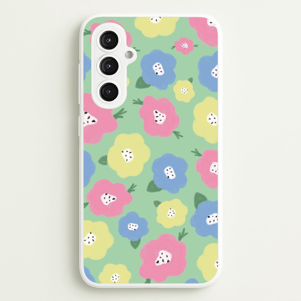 Painted Flowers - Floral Patterns - Floral Patterns Phone Case for Galaxy S23FE