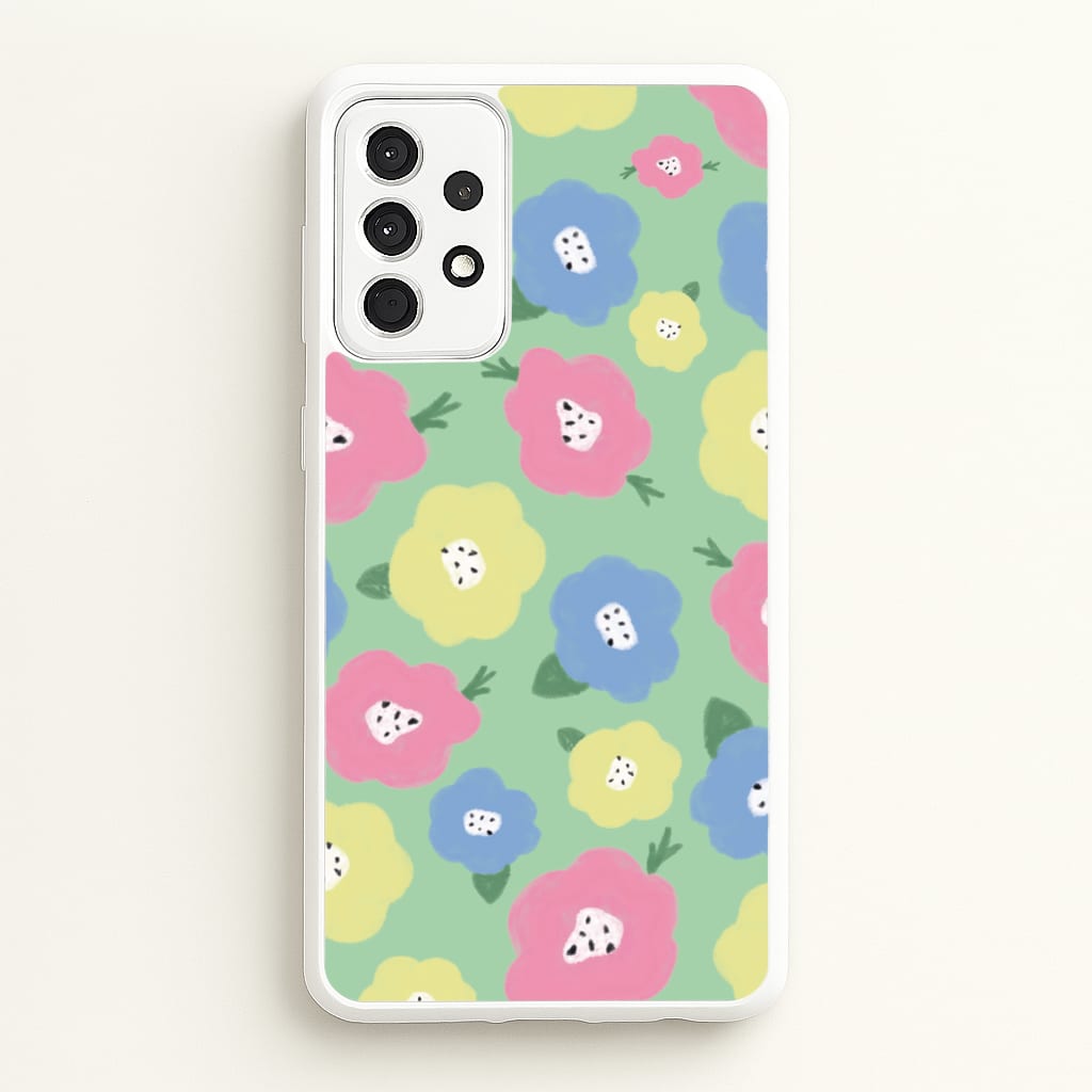 Painted Flowers - Floral Patterns - Floral Patterns Phone Case for Galaxy A52 / A52s