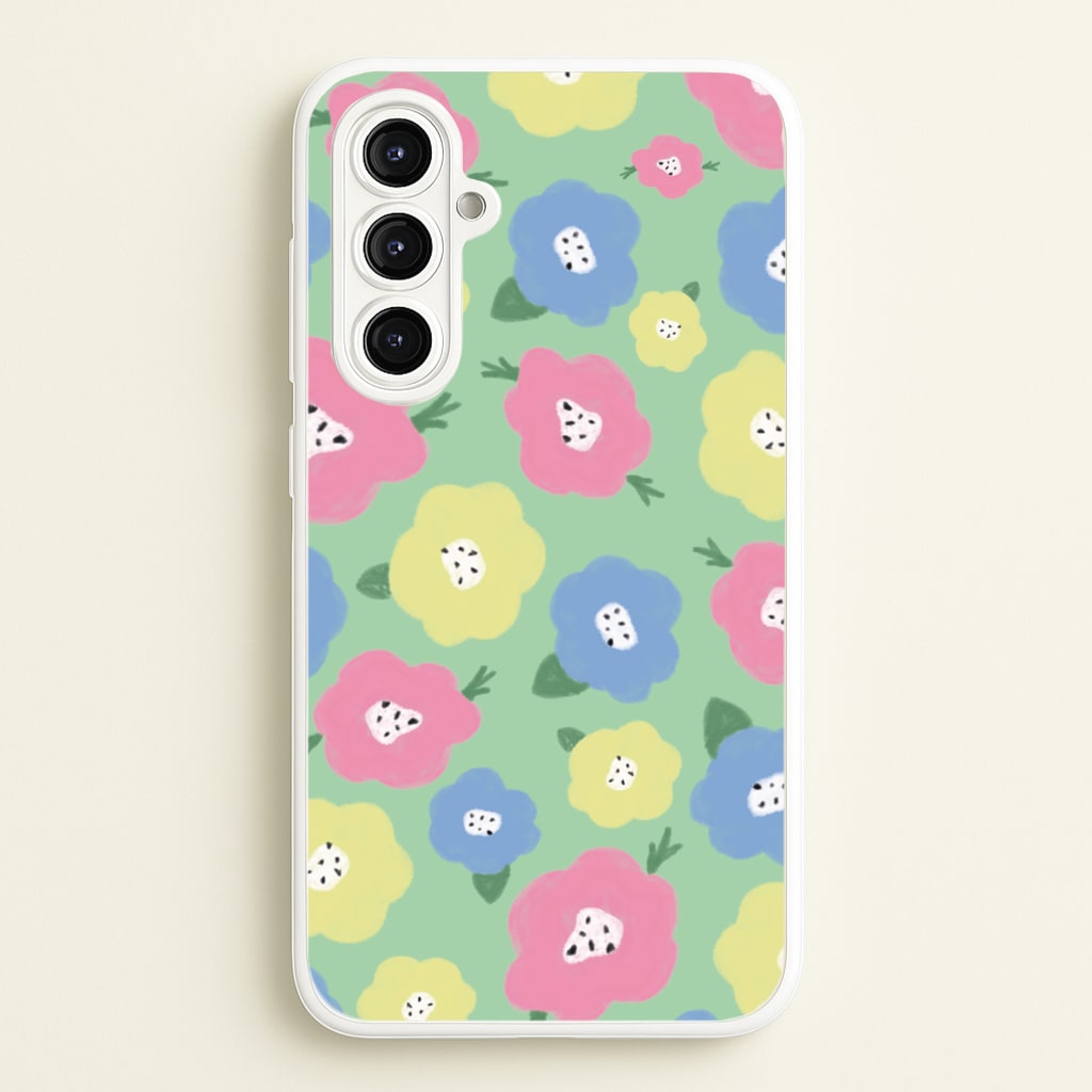 Painted Flowers - Floral Patterns - Floral Patterns Phone Case for Galaxy A16