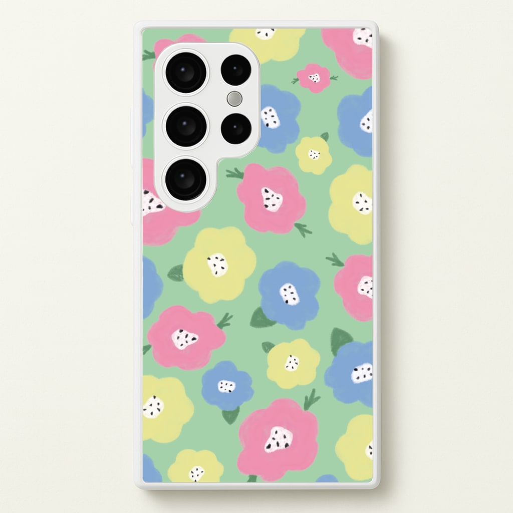 Painted Flowers - Floral Patterns - Floral Patterns Phone Case for Galaxy S24 Ultra