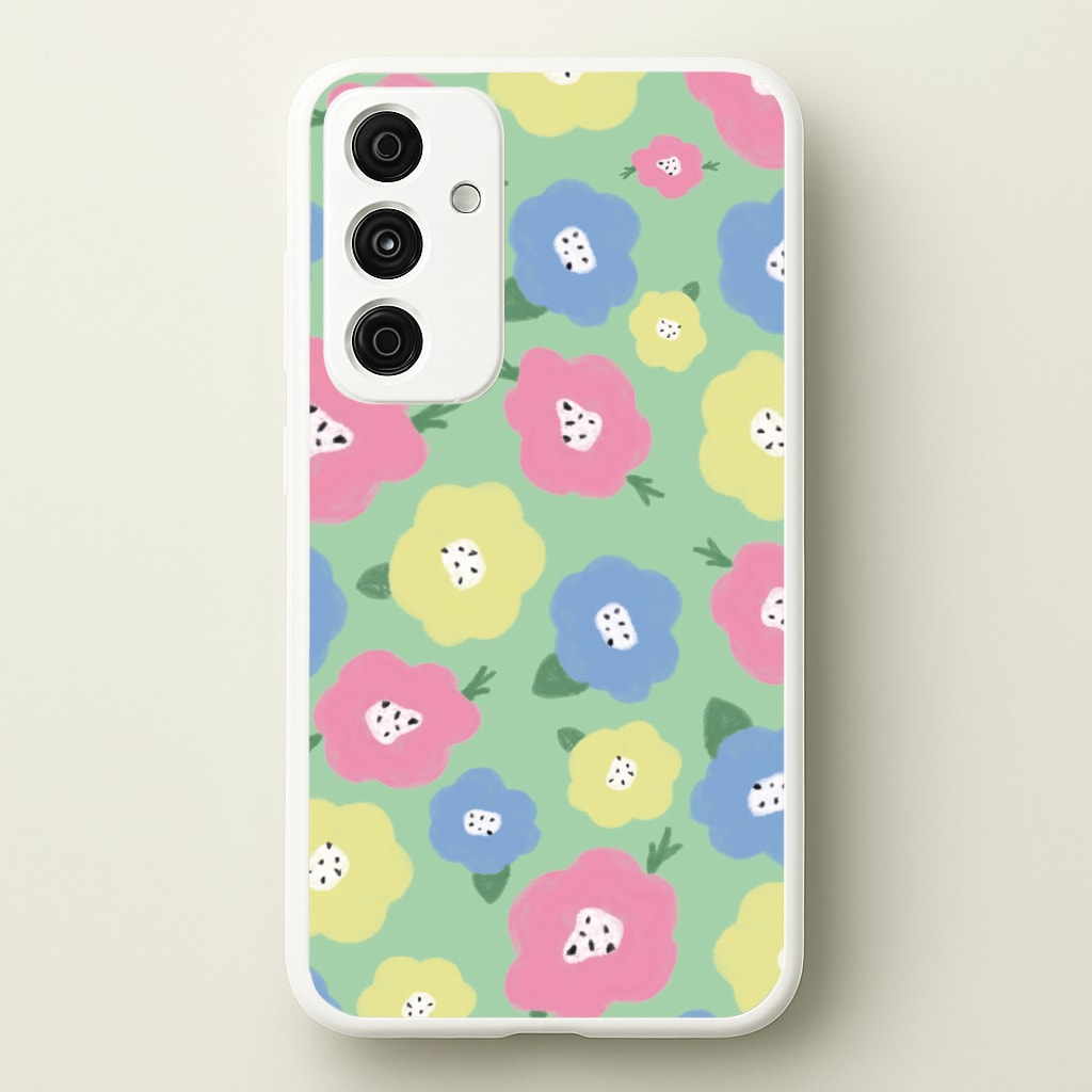 Painted Flowers - Floral Patterns - Floral Patterns Phone Case for Galaxy A35