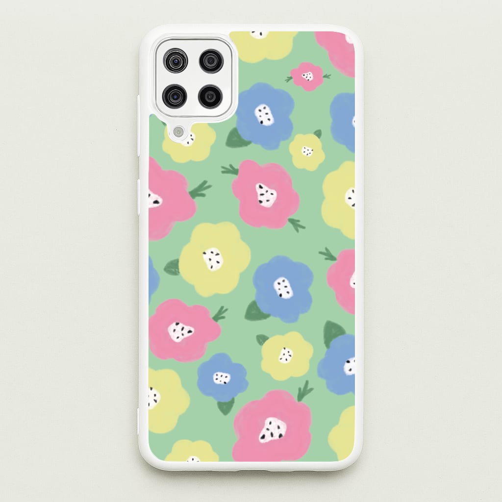 Painted Flowers - Floral Patterns - Floral Patterns Phone Case for Galaxy A12