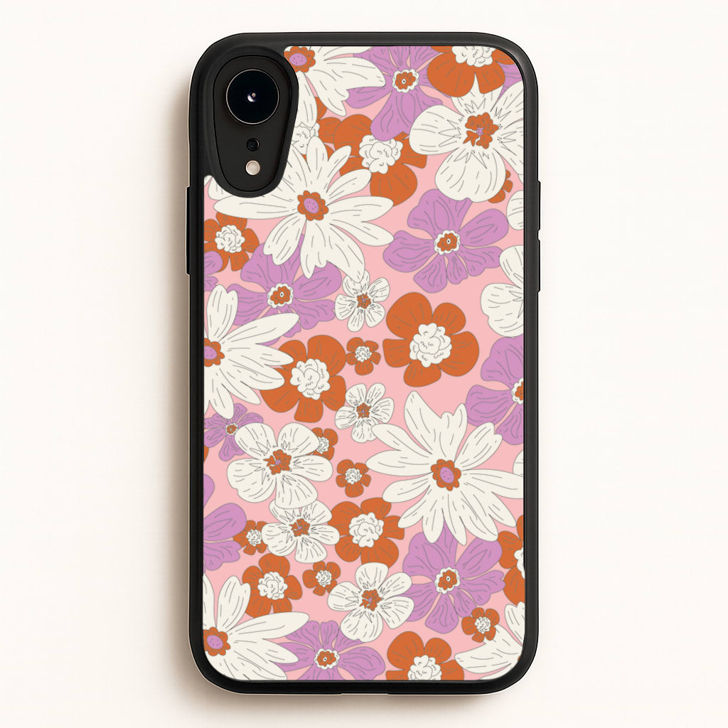 Retro Flowers - Floral Patterns - Floral Patterns Phone Case for iPhone XR