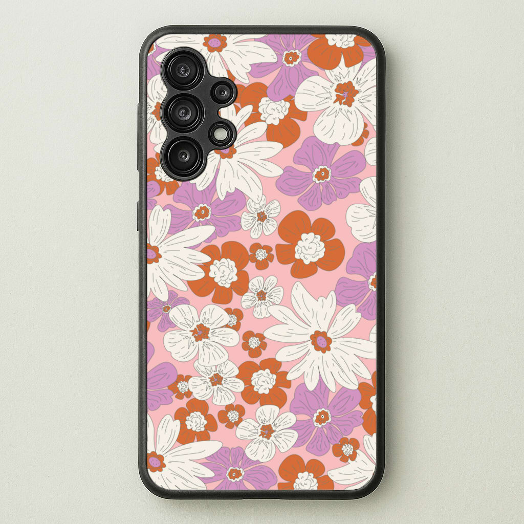 Retro Flowers - Floral Patterns - Floral Patterns Phone Case for Galaxy A13
