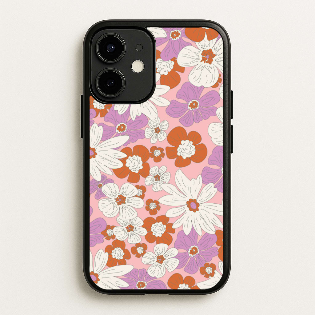 Retro Flowers - Floral Patterns - Floral Patterns Phone Case for iPhone 12 Mini
