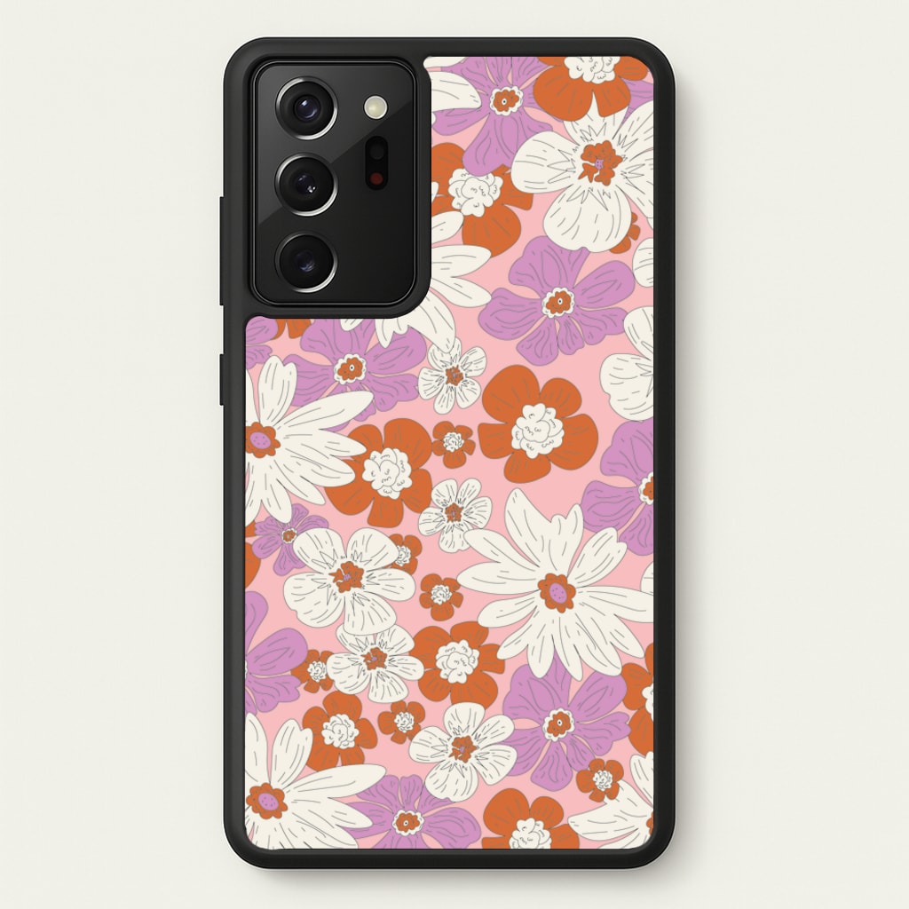 Retro Flowers - Floral Patterns - Floral Patterns Phone Case for Galaxy Note 20 Ultra