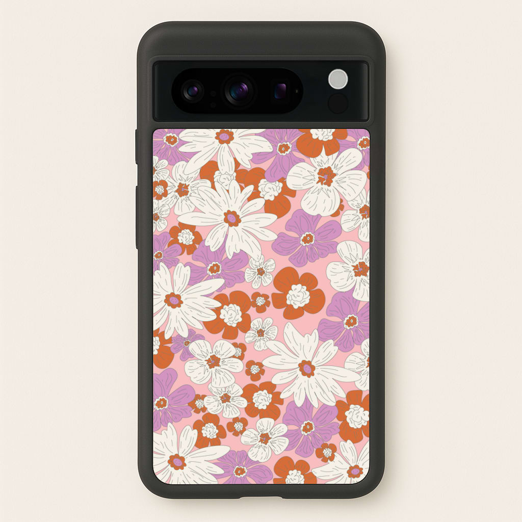 Retro Flowers - Floral Patterns - Floral Patterns Phone Case for Google Pixel 8 Pro