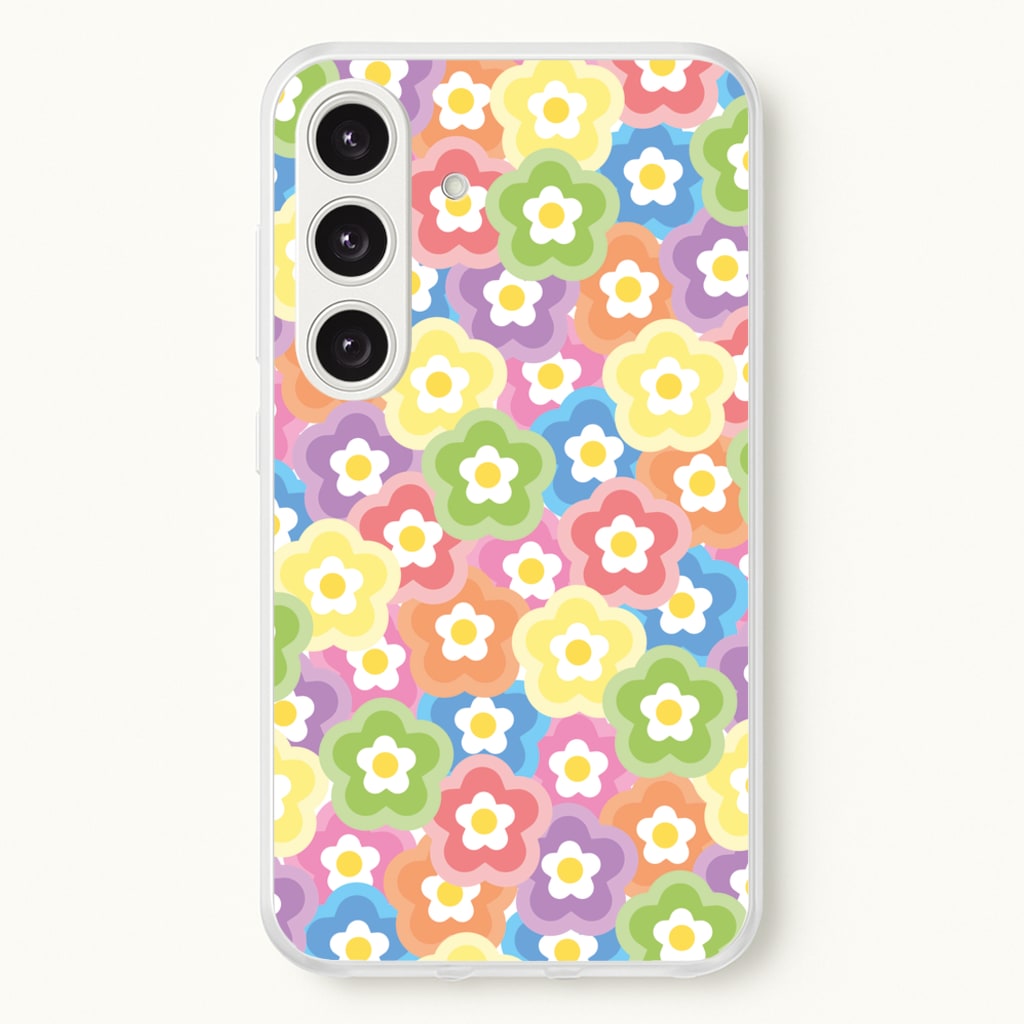 Psychedelic Flowers - Floral Patterns - Floral Patterns Phone Case for Galaxy S24
