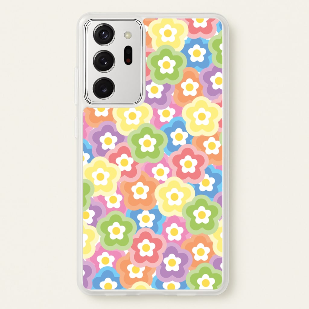 Psychedelic Flowers - Floral Patterns - Floral Patterns Phone Case for Galaxy Note 20 Ultra