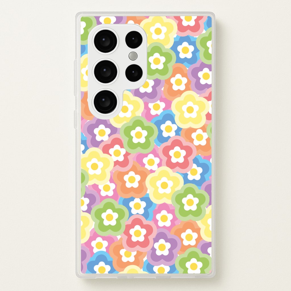 Psychedelic Flowers - Floral Patterns - Floral Patterns Phone Case for Galaxy S24 Ultra