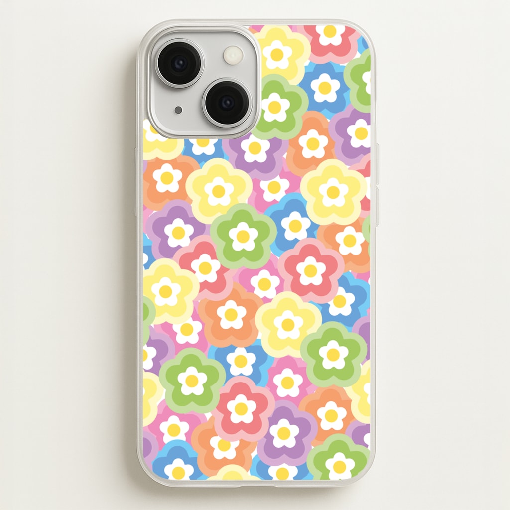Psychedelic Flowers - Floral Patterns - Floral Patterns Phone Case for iPhone 13 Mini