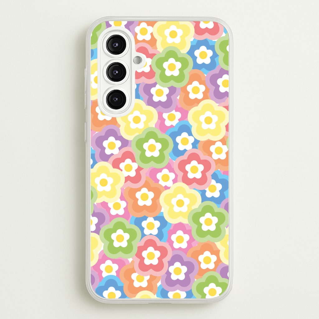 Psychedelic Flowers - Floral Patterns - Floral Patterns Phone Case for Galaxy A16
