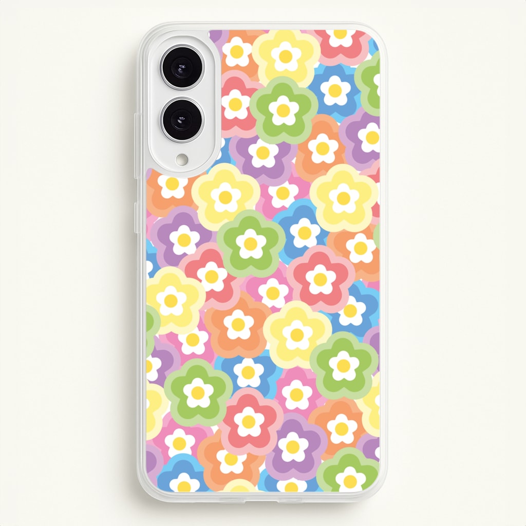 Psychedelic Flowers - Floral Patterns - Floral Patterns Phone Case for Galaxy S25 Edge