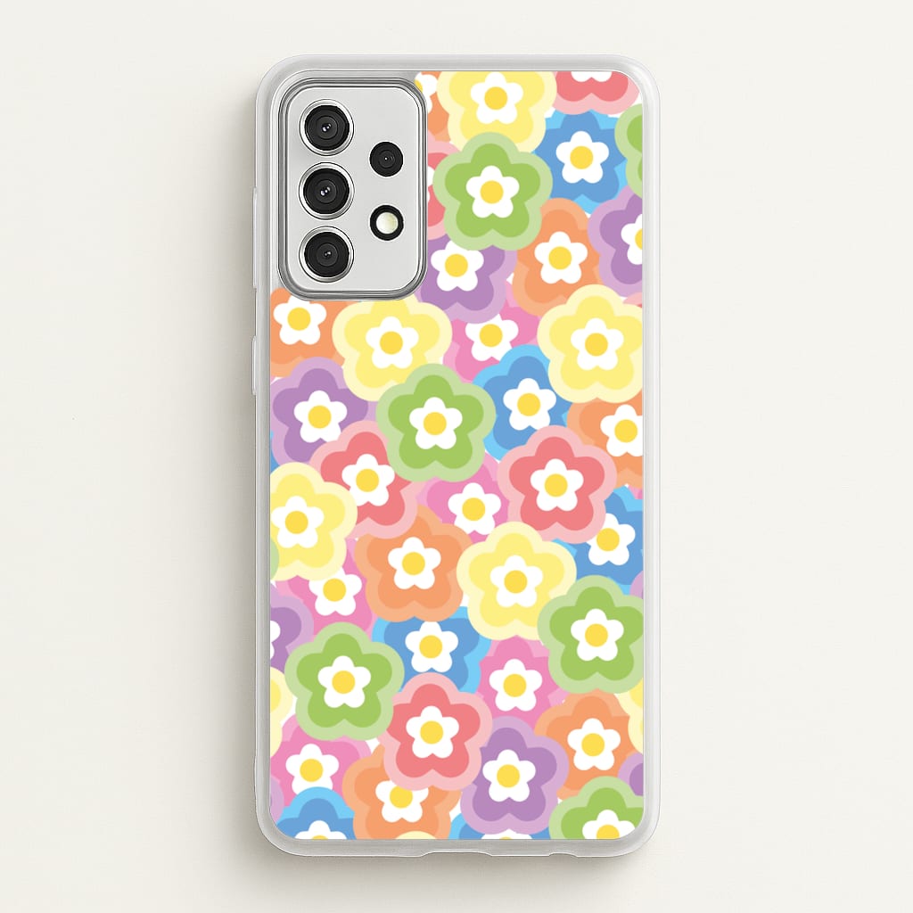 Psychedelic Flowers - Floral Patterns - Floral Patterns Phone Case for Galaxy A52 / A52s
