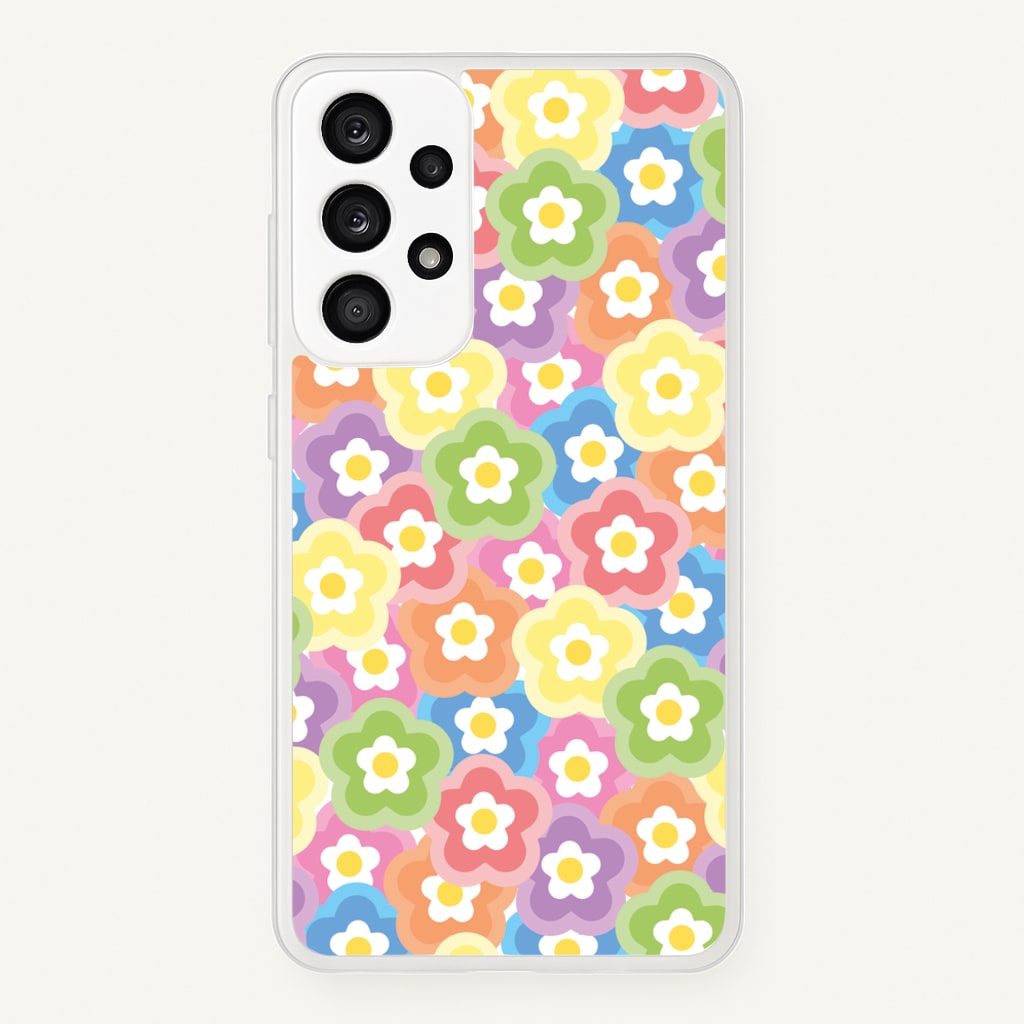 Psychedelic Flowers - Floral Patterns - Floral Patterns Phone Case for Galaxy A53