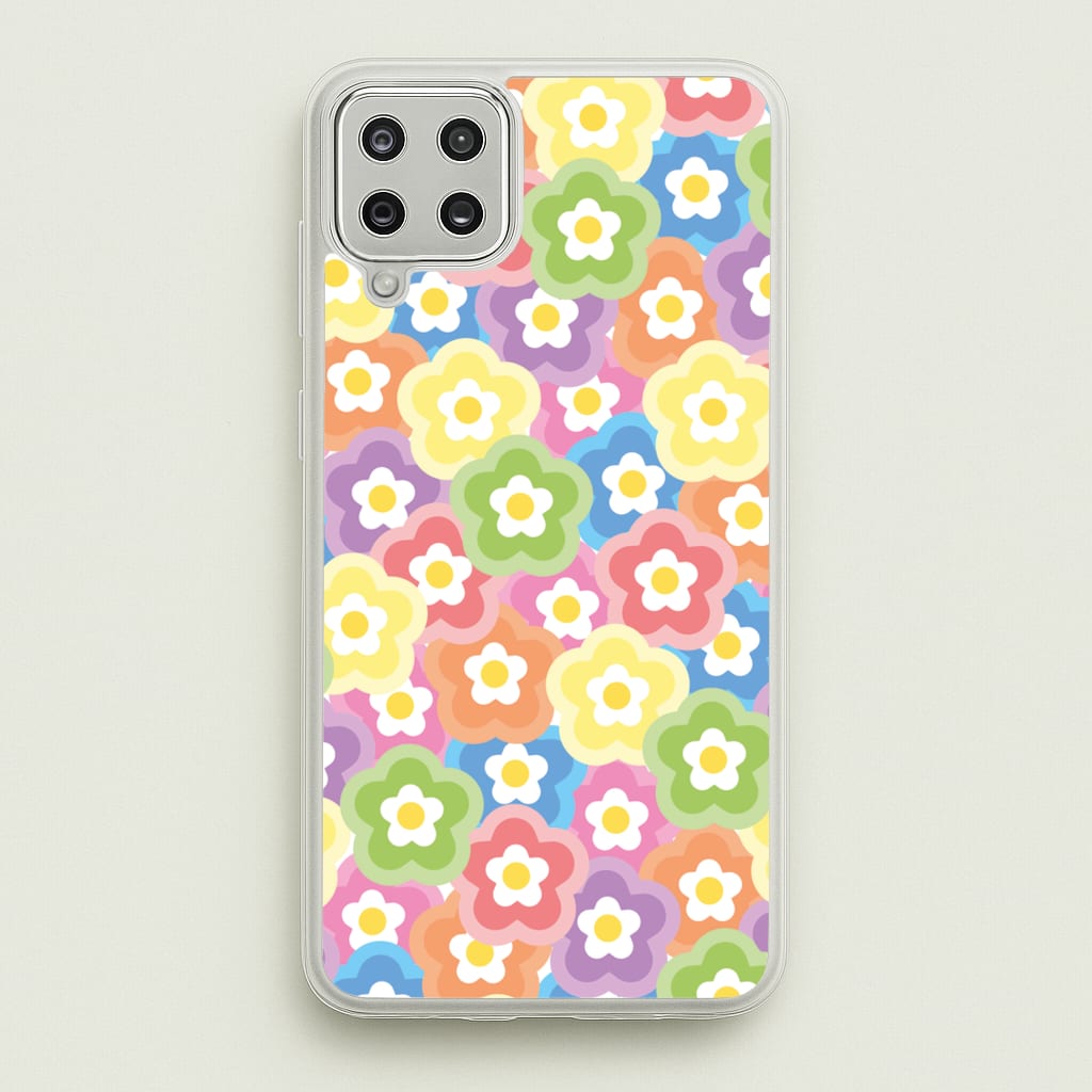 Psychedelic Flowers - Floral Patterns - Floral Patterns Phone Case for Galaxy A12