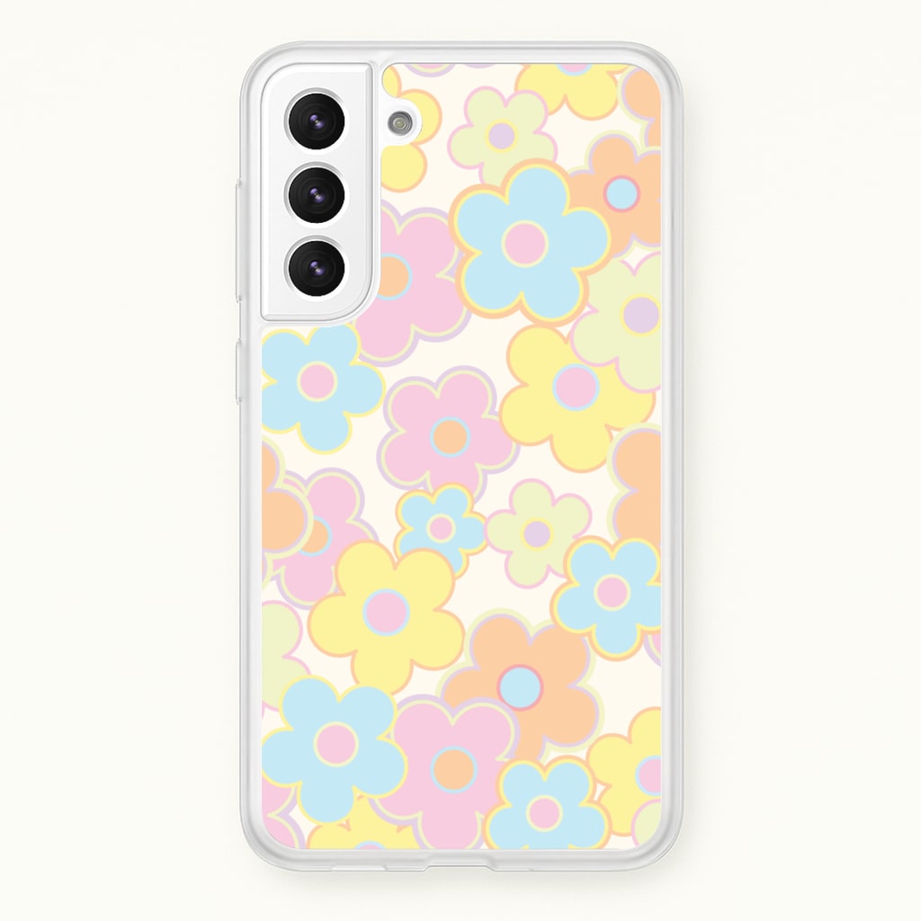 Pastel Abstract Flowers Pattern - Floral Phone Case for Galaxy S22 Plus