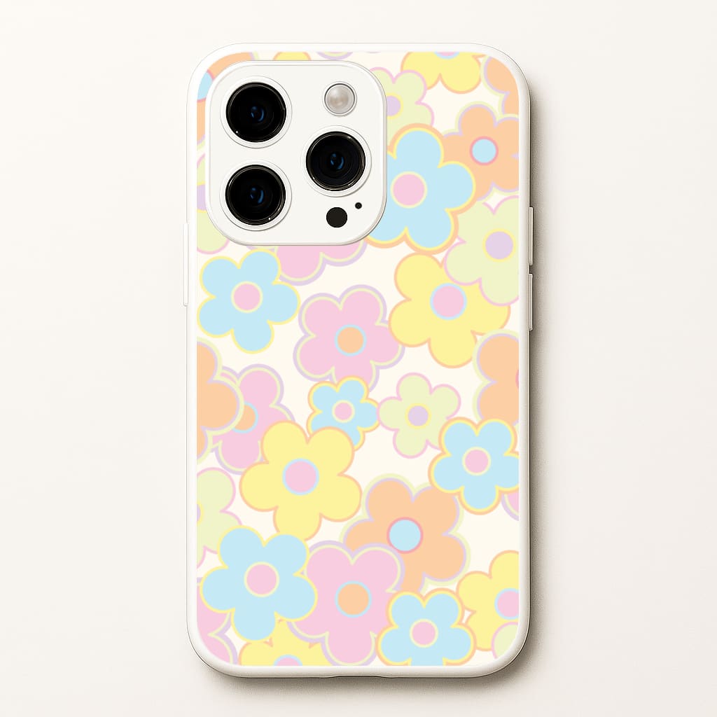 Pastel Abstract Flowers Pattern - Floral Phone Case for iPhone 15 Pro