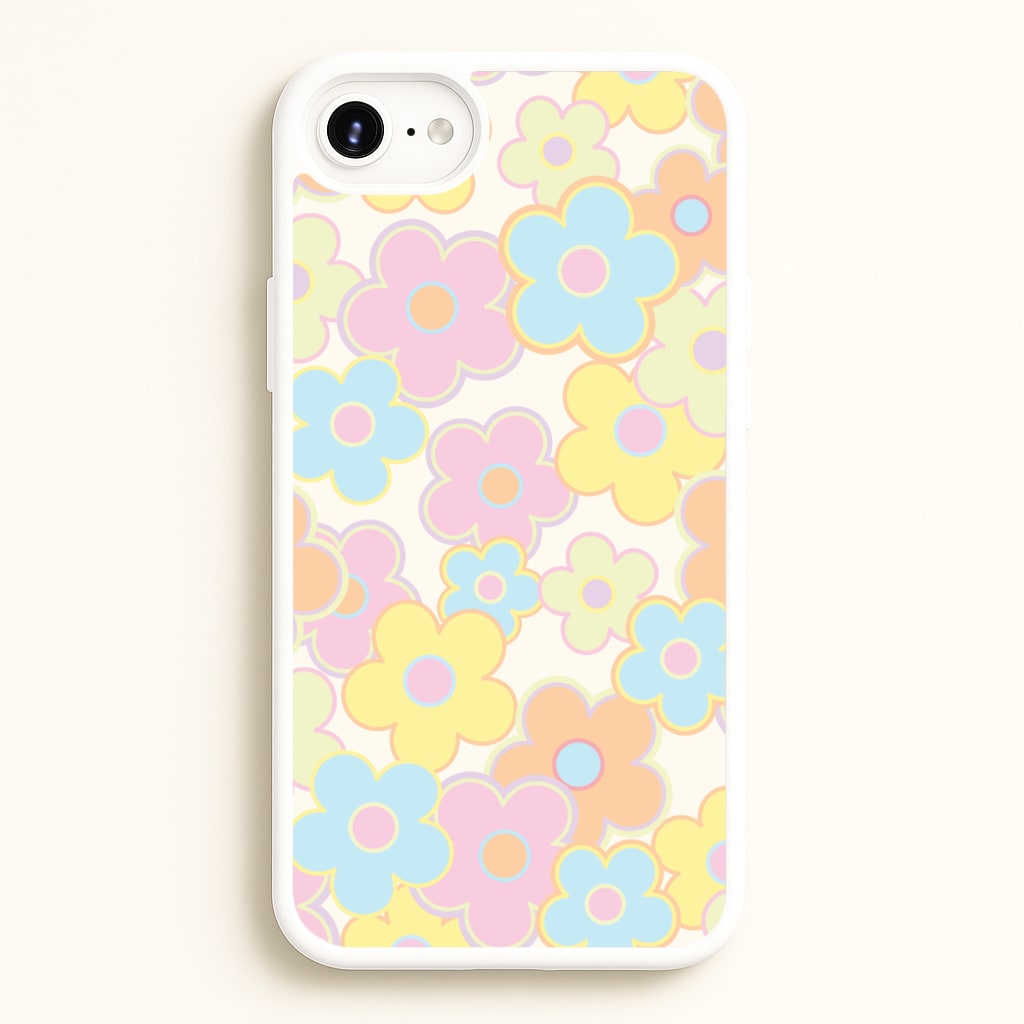Pastel Abstract Flowers Pattern - Floral Phone Case for iPhone 6 Plus / 7 Plus / 8 Plus