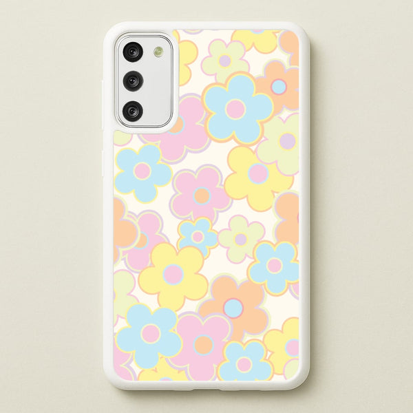 Pastel Abstract Flowers Pattern - Floral Phone Case for Galaxy S20