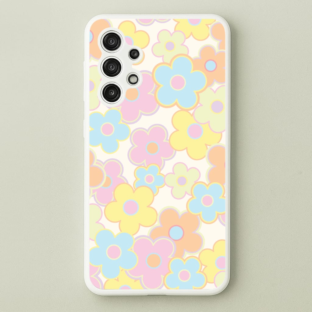 Pastel Abstract Flowers Pattern - Floral Phone Case for Galaxy A13